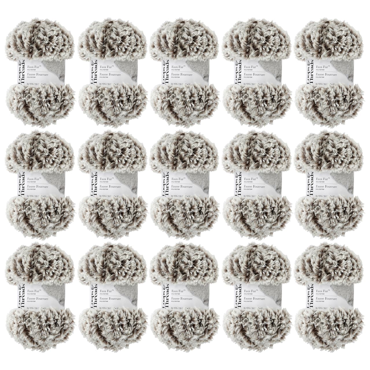 15 Pack: Faux Fur™ Yarn by Loops & Threads®